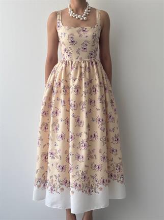 Yoa Cep Çiçek Detaylı Elbise