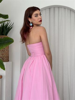 Fedro Poplin Midi Elbise