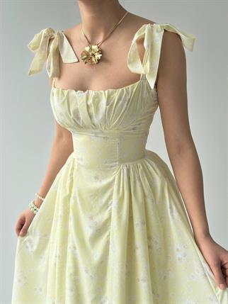 Kalın Askılı Çiçekli Daniel Elbise