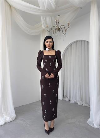 Pera Taş Detaylı Elbise