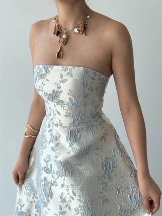 hase straplez elbise