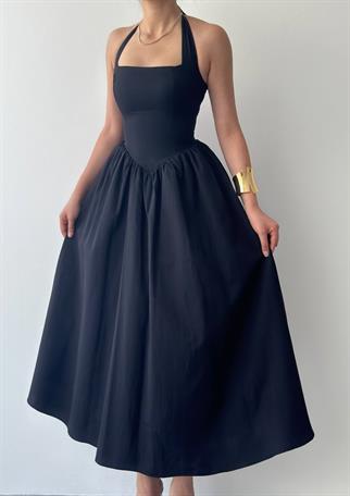 Fedro Poplin Midi Elbise