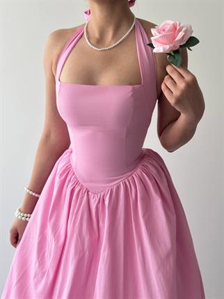 Fedro Poplin Midi Elbise