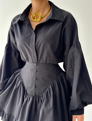 Baxte Düğme Detaylı İkili Takım