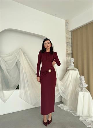 Rıva Broş Detaylı Elbise