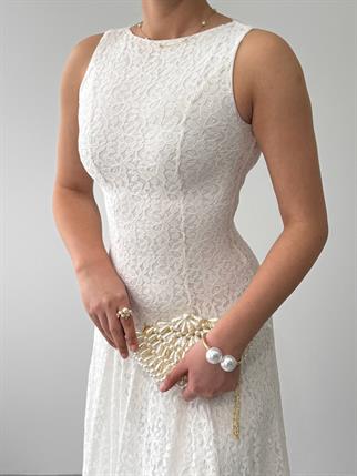 Swer Uzun Dantel Elbise