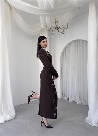 Pera Taş Detaylı Elbise