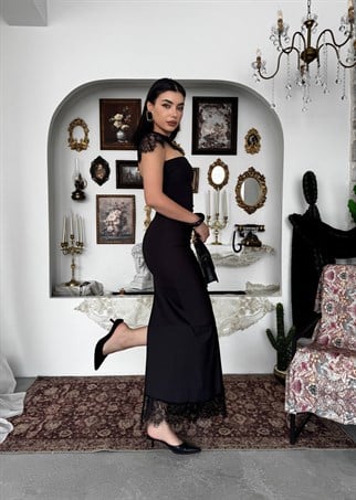 Jecan Omuz Pelerin Detaylı Elbise