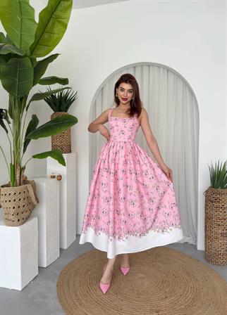 Yoa Cep Çiçek Detaylı Elbise