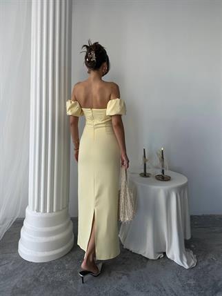 Arabella İncili Atlas Uzun Elbise