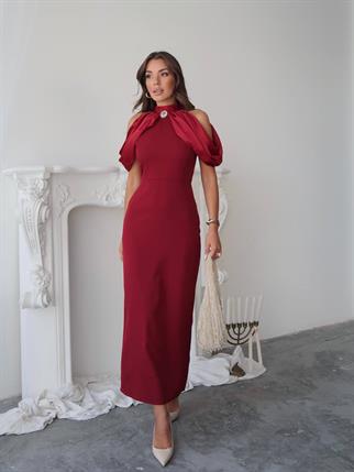 Ello Düğme Detaylı Tasarım Elbise