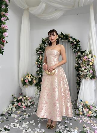 hase straplez elbise