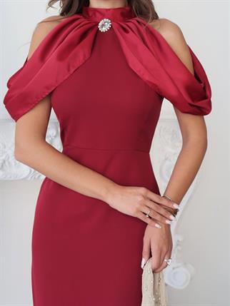 Ello Düğme Detaylı Tasarım Elbise