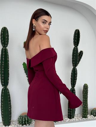 Devru Straplez Cep Detay Mini Elbise