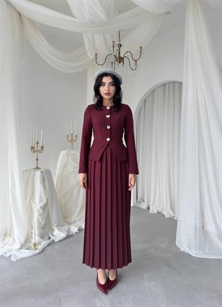 Afra Düğme Detaylı Takım