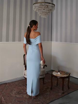 Rina Tasarım Çiçek Detay Uzun Elbise