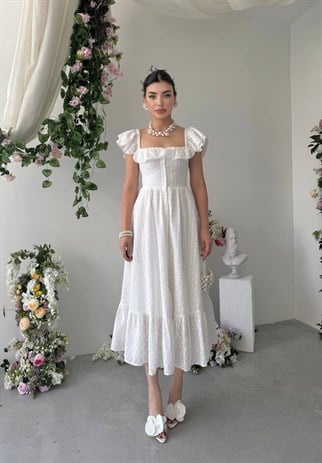 Denep Düğme Detaylı Elbise