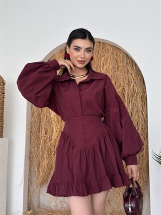 Baxte Düğme Detaylı İkili Takım