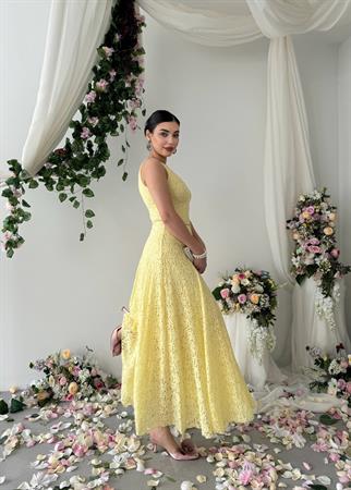 Swer Uzun Dantel Elbise