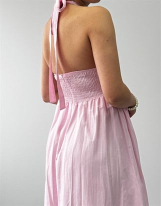 Nora Halter Yaka Poplin Elbise  