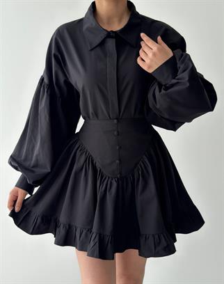 Baxte Düğme Detaylı İkili Takım