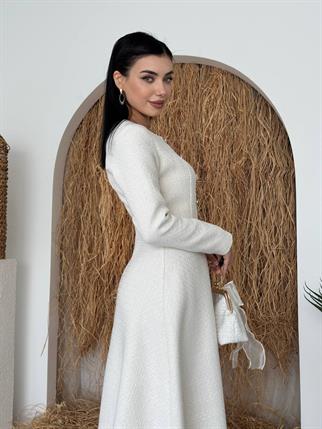 Cast Düğme Detaylı Elbise 