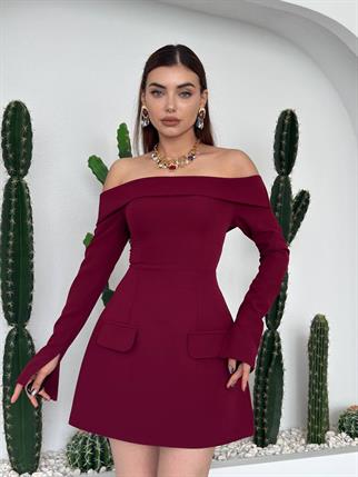 Devru Straplez Cep Detay Mini Elbise