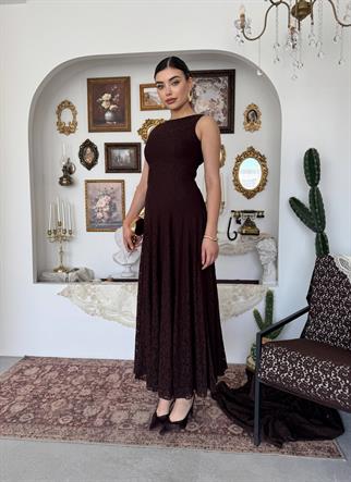 Swer Uzun Dantel Elbise