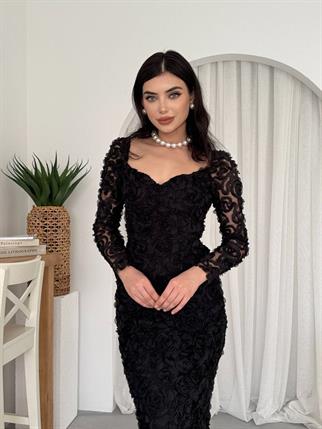 Folers Çiçek Desenli Elbise