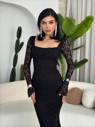 Matilda Dantel Uzun Elbise