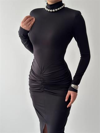 Ferya Büzgülü Detay Elbise