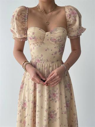 Candy Şifon Uzun Elbise