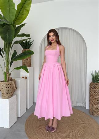 Fedro Poplin Midi Elbise