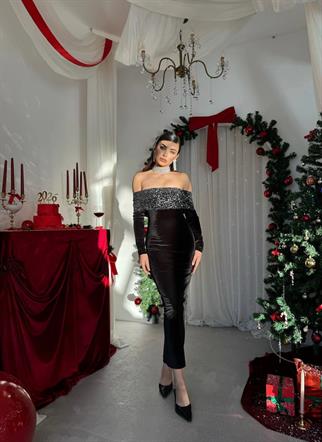 Katarine Payet Tasarım Kadife Elbise