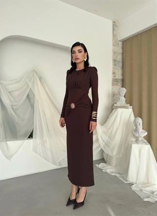Rıva Broş Detaylı Elbise
