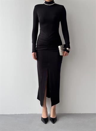 Ferya Büzgülü Detay Elbise