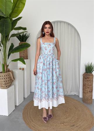 Yoa Cep Çiçek Detaylı Elbise