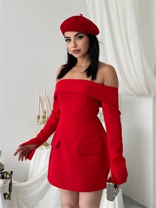 Devru Straplez Cep Detay Mini Elbise Kod 00725 I5
