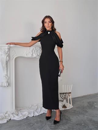 Ello Düğme Detaylı Tasarım Elbise