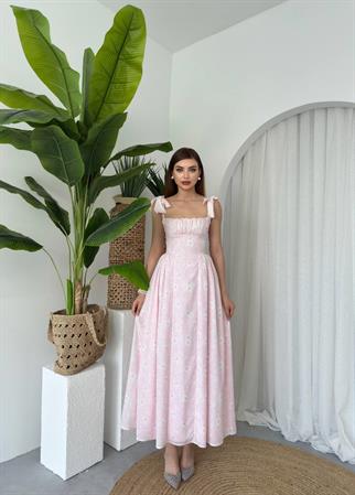 Kalın Askılı Çiçekli Daniel Elbise