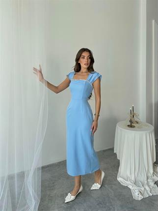 Elenor Uzun Atlas Elbise