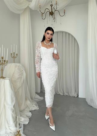 Folers Çiçek Desenli Elbise