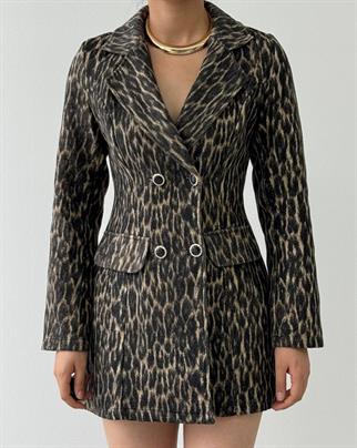 Kadın Leopar Darlin Ceket Elbise