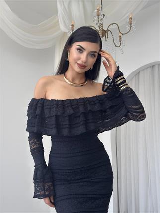  Straplez Madonna Yaka Tasarım Elbise 