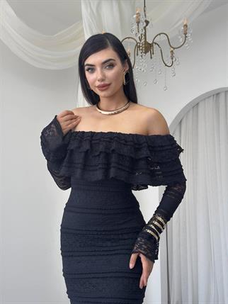  Straplez Madonna Yaka Tasarım Elbise 