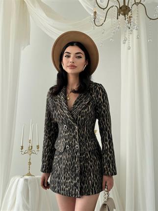 Kadın Leopar Darlin Ceket Elbise