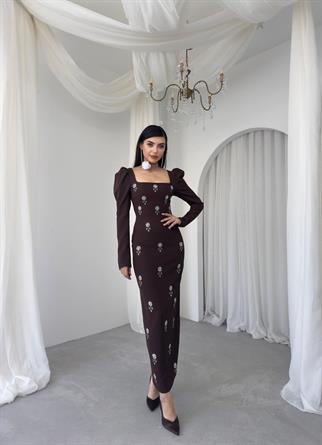 Pera Taş Detaylı Elbise