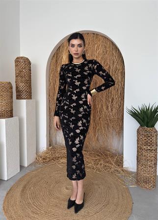 Hıon Güpür Detay Elbise