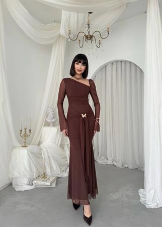 Vesso Broş Detaylı Elbise