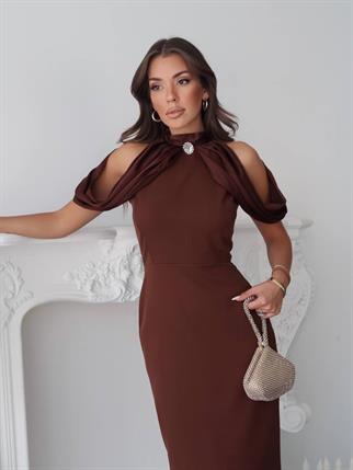 Ello Düğme Detaylı Tasarım Elbise 